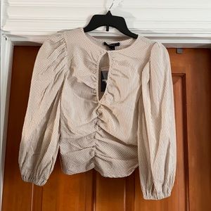 Crepe Balloon Sleeve Top